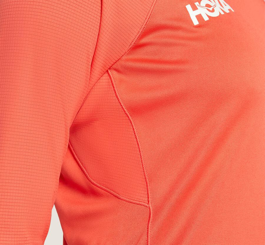 Top Hoka One One Mujer Naranjas - Performance 3/4 Sleeve - BQTV08537